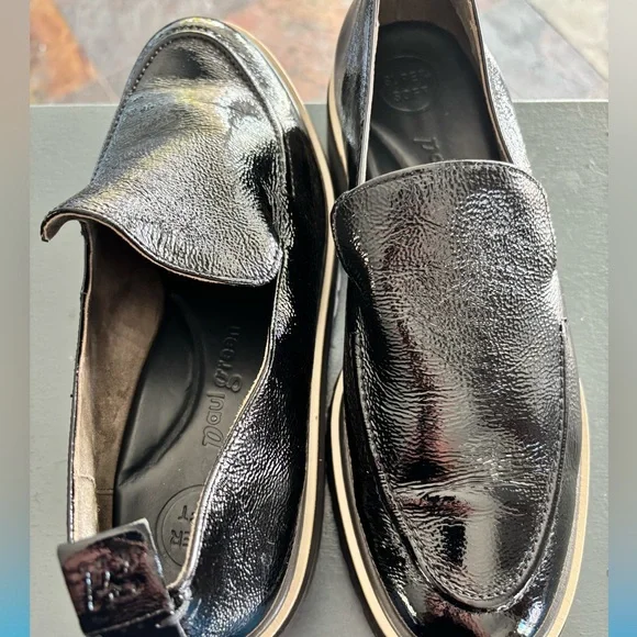 Paul Green Naomi Black Crinkled Patent Platform Super Soft Loafer- NWOT 8.5 size - Picture 9 of 9